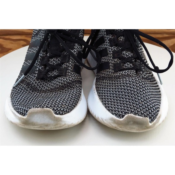 Adidas Womens Running Shoes Size 6 Black Fabric Cloudfoam Lightweight Comfort - Picture 2 of 9